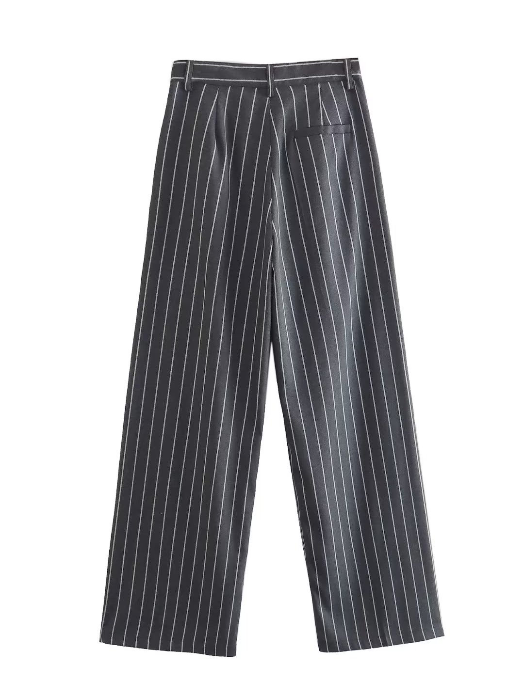 Elegant Striped Blazer & High Waist Pants Set