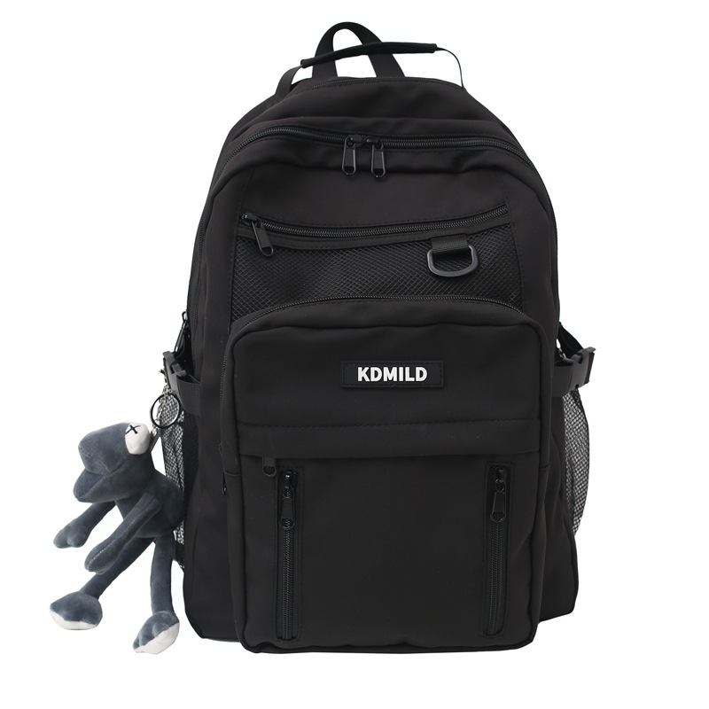 Nylon Backpack For Students School Bag High Capacity Waterproof Zippers Backpack - Picture 7 of 20