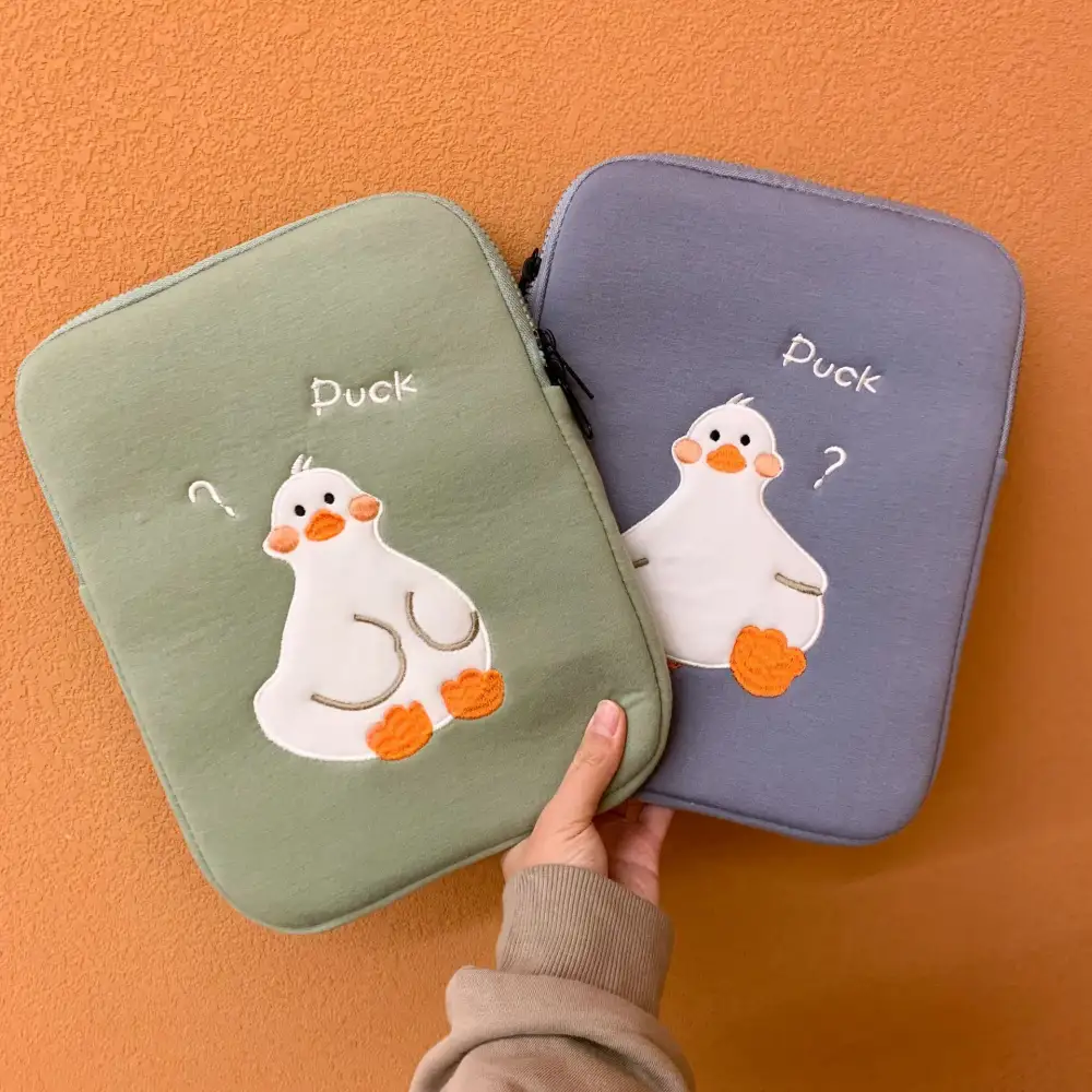 Cartoon Cute Duck Embroidery Niche Design Tablet Case