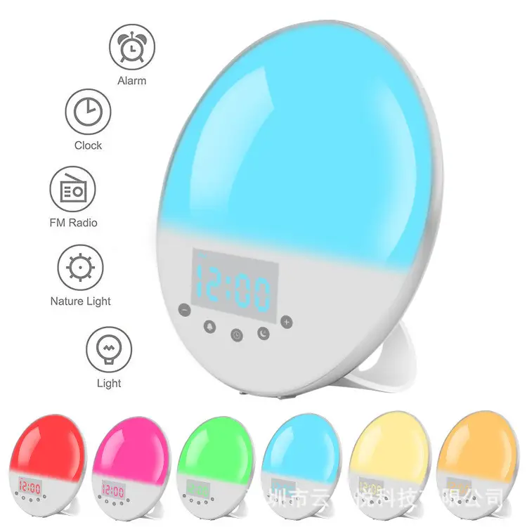 Wi-Fi Smart Model Simulates Sunrise And Sunset Wake-up Lights Supports Mobile Phone Charging