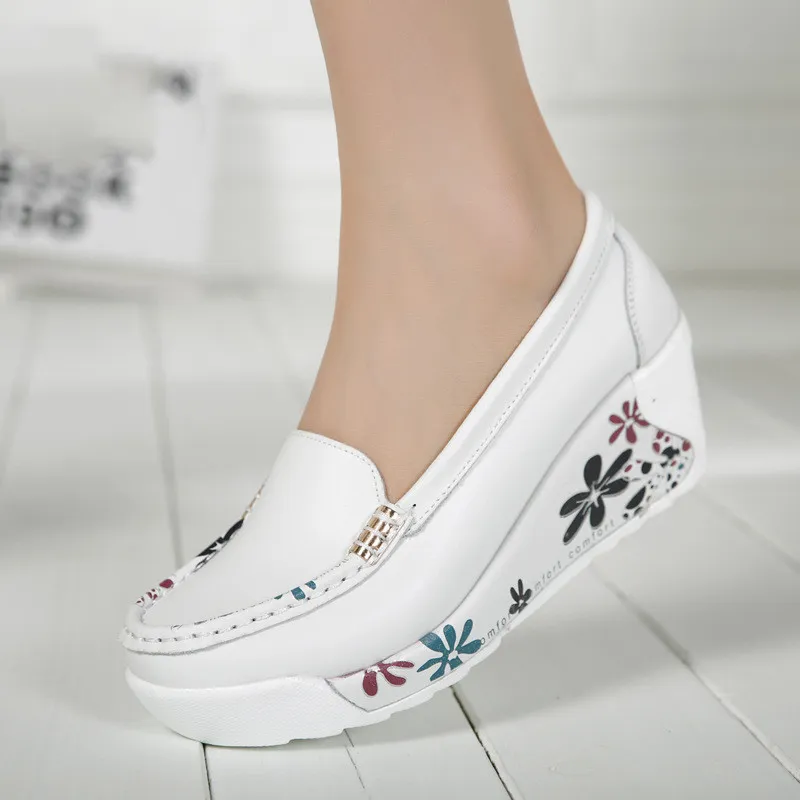 Platform Platform Shoes Cowhide Pumps - 4 Style-39