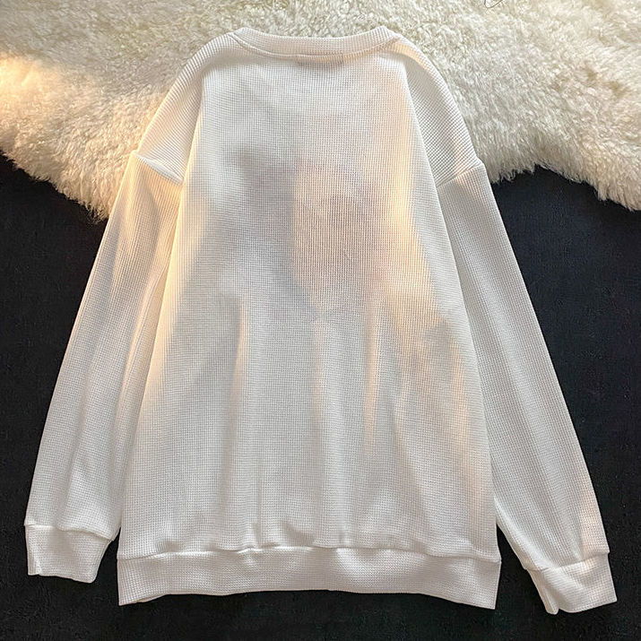 New Niche Student Loose-embroidered Long-sleeved Top