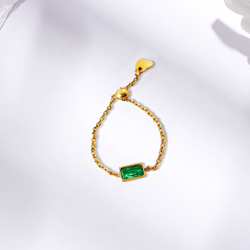 Title 3, Personality Pull Chain Green Zircon Design Pers...