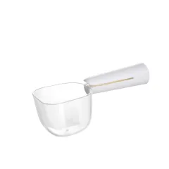 Pet Food Spoon Transparent With Scale Measurement - White - View 1