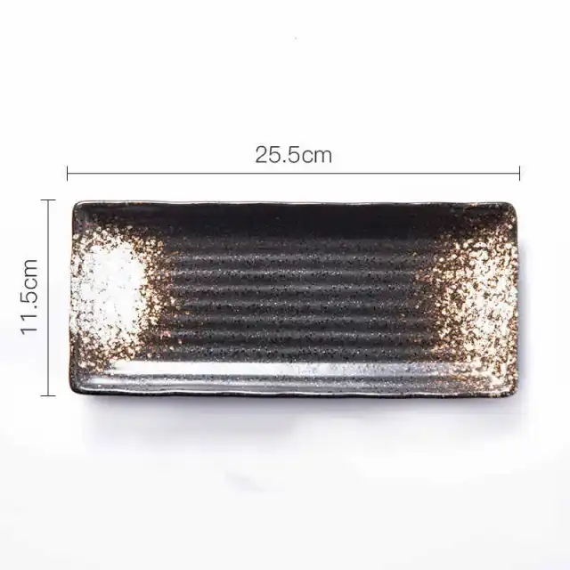 Sashimi Long Saury Rectangular Plate Snowflake White 25.5Cm - Shop at LoveMi