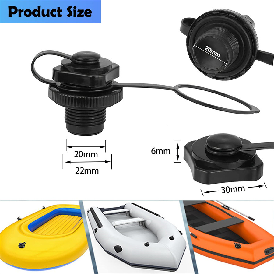 Rubber Raft Inflation Valve PVC Boat Valve Accessories 2pcs