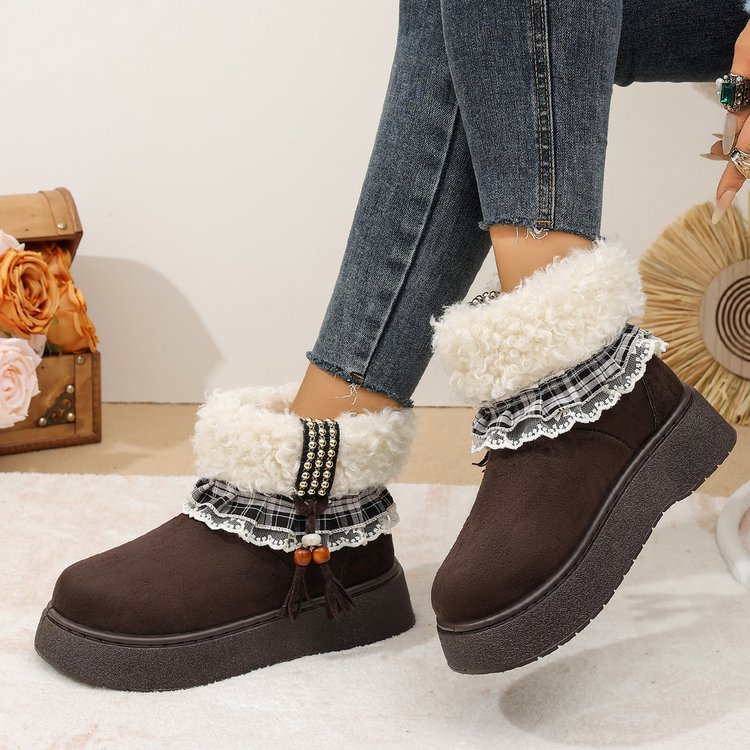 Faux Suede Snow Boots, picture 2 of 4