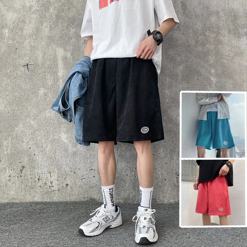 Men's And Women's Street Hip-hop Loose Straight Five-point Pants