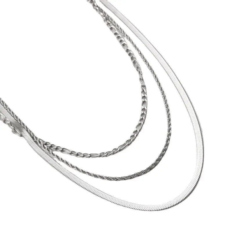 Triple Layered Hip Hop Necklace For Women