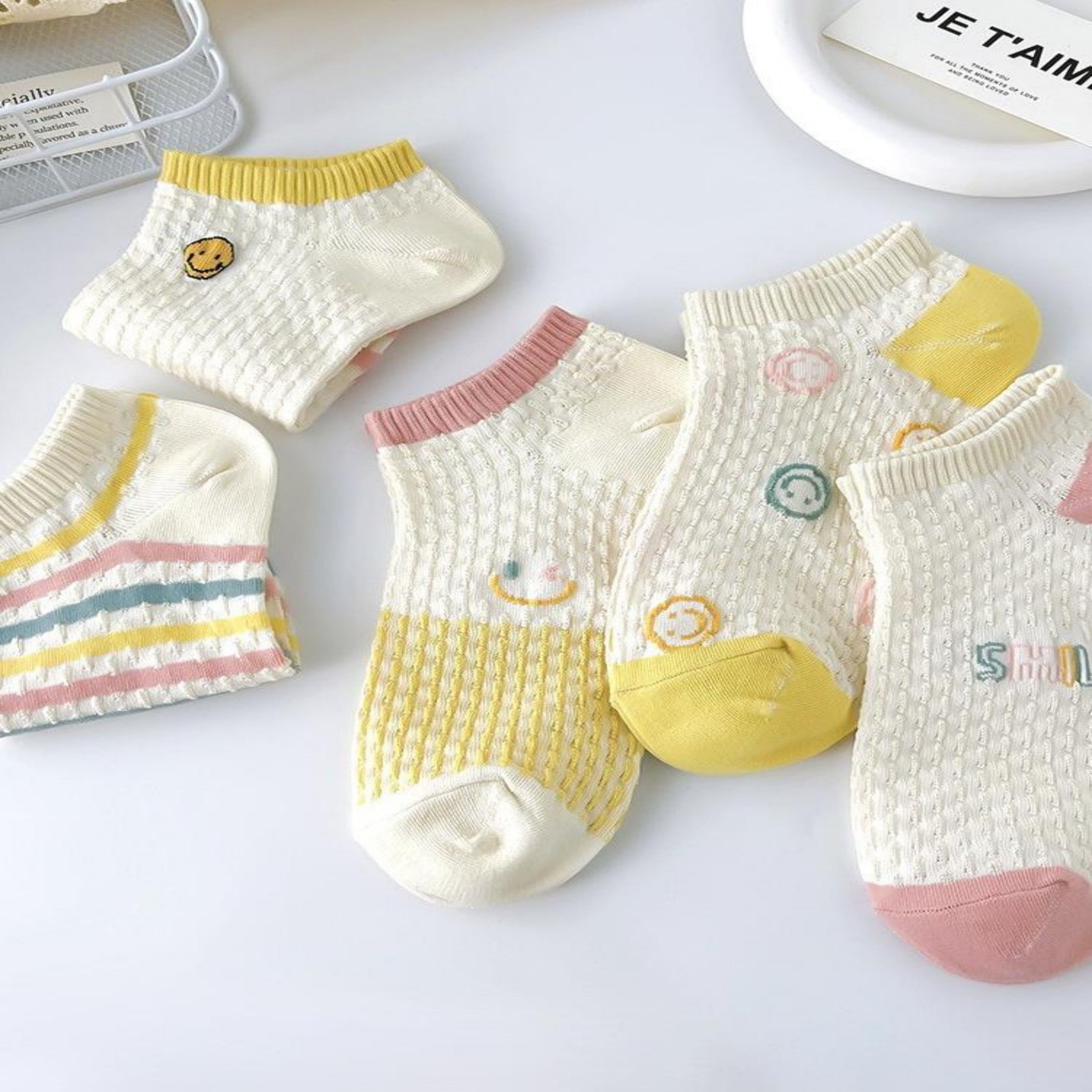 Women's Short Socks, INS Style Cute Versatile Korean Style New Fashion Ankle Socks, Breathable Socks For Spring Summer Autumn