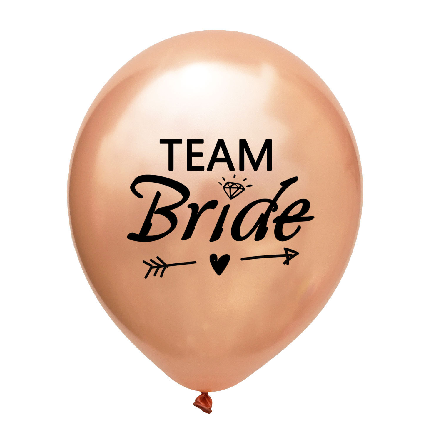 Rose gold team bride