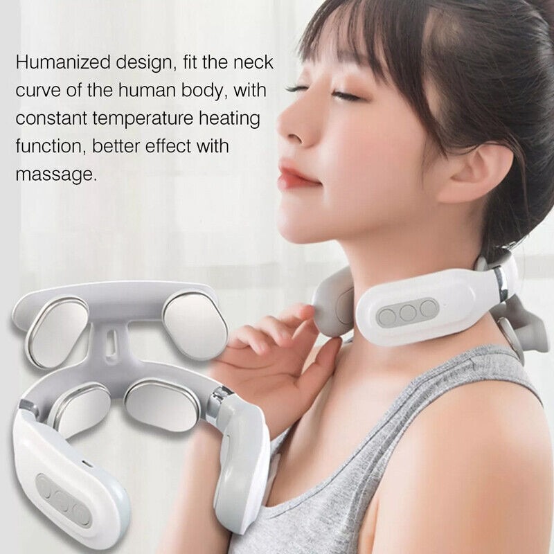 Smart Voice Electric Neck Massager With Heat For Neck & Shoulder Pain Relief