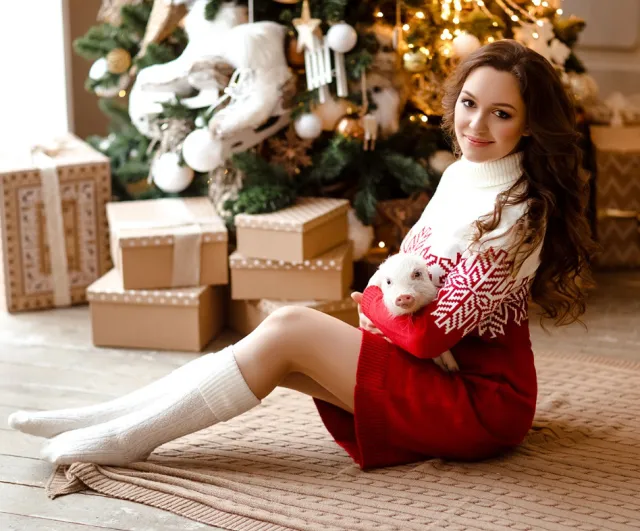 New Christmas Parent child Sweater Jacquard Women L - Shop at LoveMi