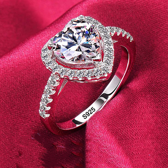 Title 5, Platinum Ring Round Cut Zircon