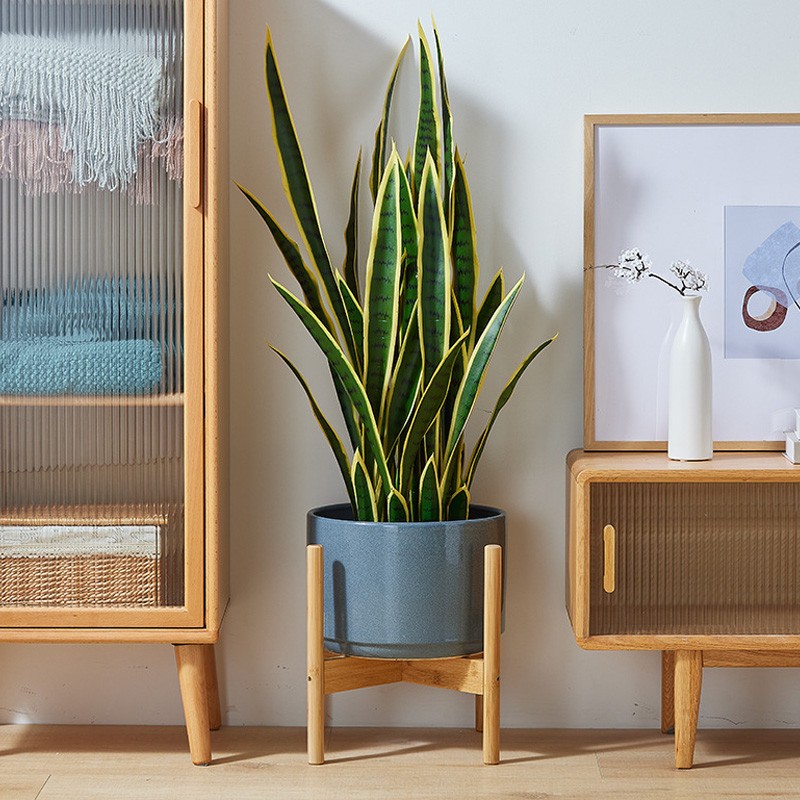 Large 35cm Indoor Plant Pot Stand Brown Tribal Cement 35cm Pot Holder Planter UK