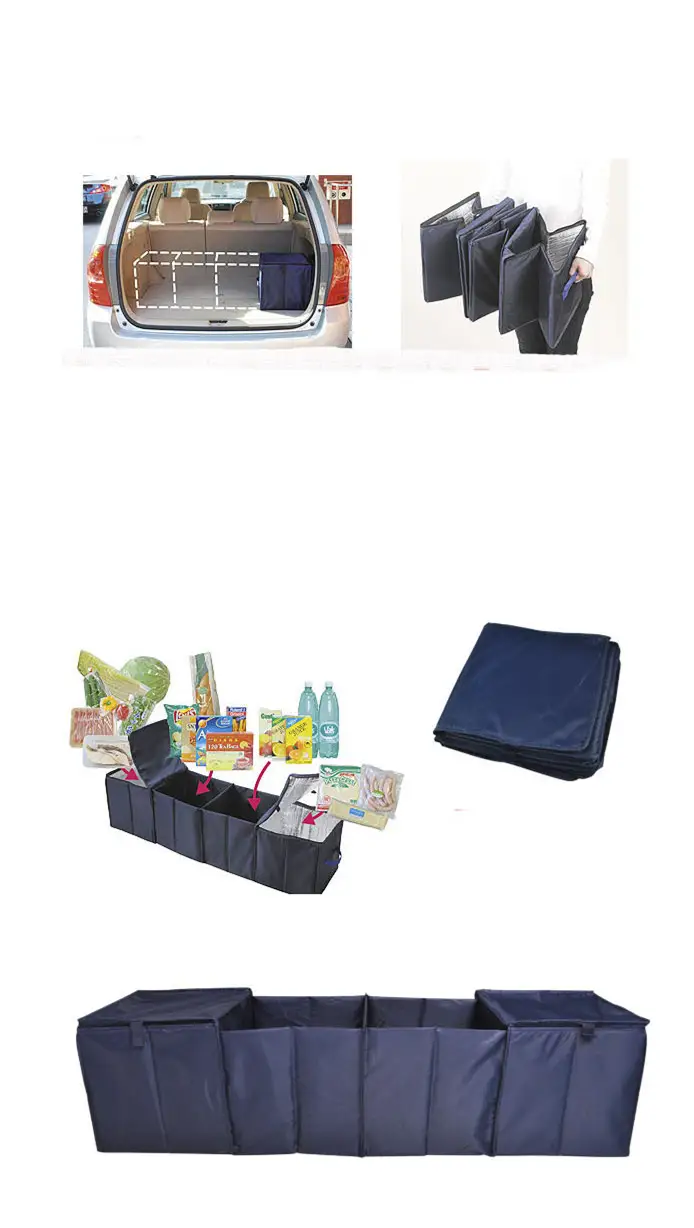 4 Compartments Foldable Multipurpose Car Storage Box