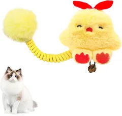 Catnip Toys Cat Interactive Toys With Silvervine Fruit Spring Fuzzy Ball For Relaxing Playing Plush Cat Teething Toys For Indoor Kitten For Cleanin... - View 1