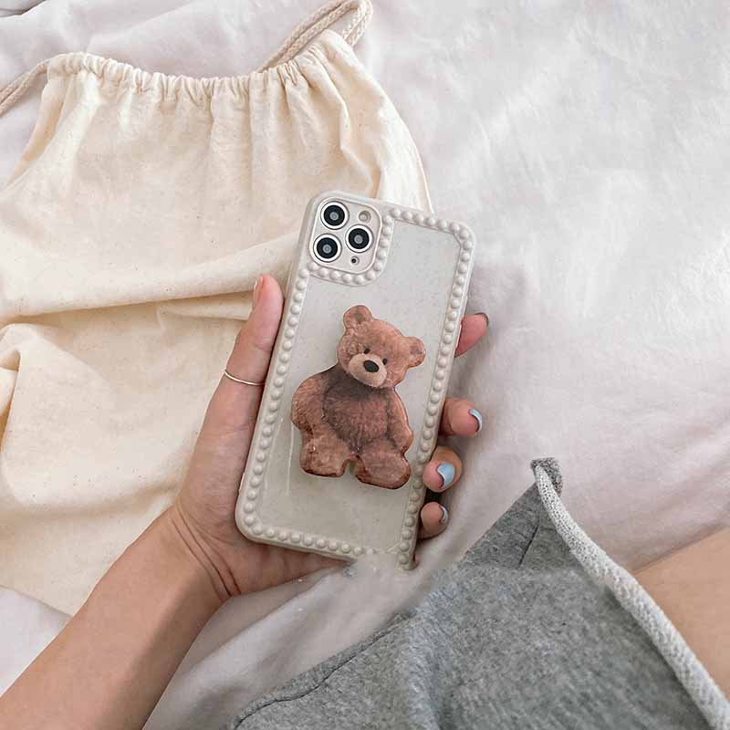 Simple And Cute Bear Mobile Phone Case Holder - Image 4