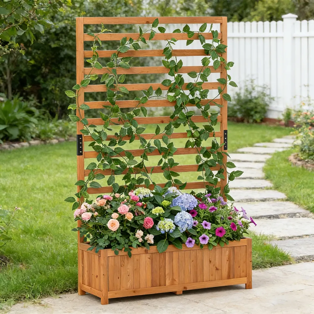 Wooden Raised Garden Bed 59 Inch Tall