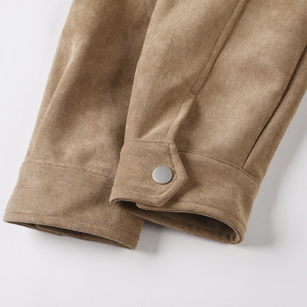 Deerskin Plush Thick Zippered Large Pocket Jacket