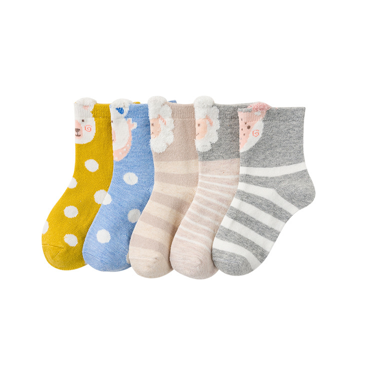 Children's Boxed Cartoon Tube Socks Boys And Girls Baby Cotton Socks