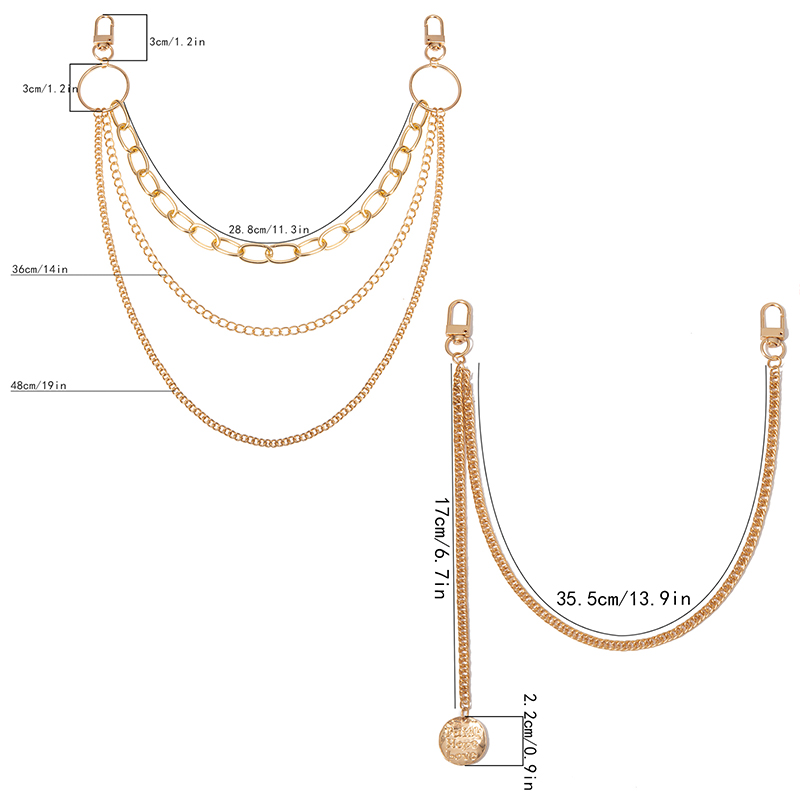 Title 10, Tassel geometric waist chain