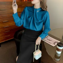 Women's New Fashion Chiffon Shirt - Blue - View 1