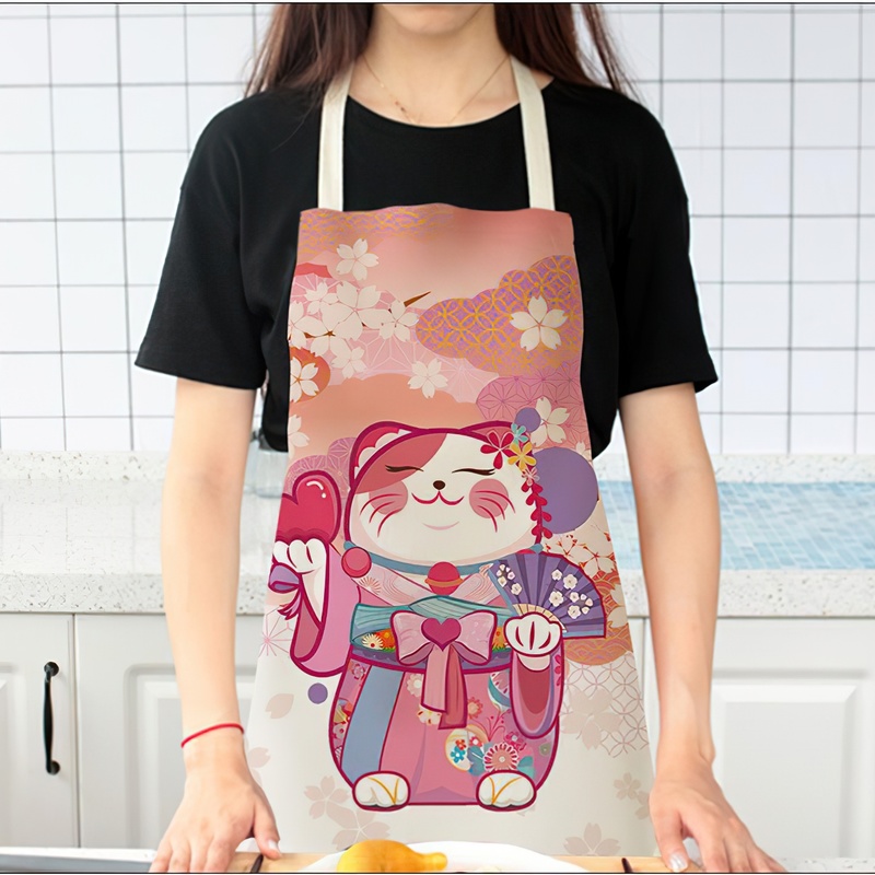 Mountain Japanese Ukiyo-painted Linen Apron
