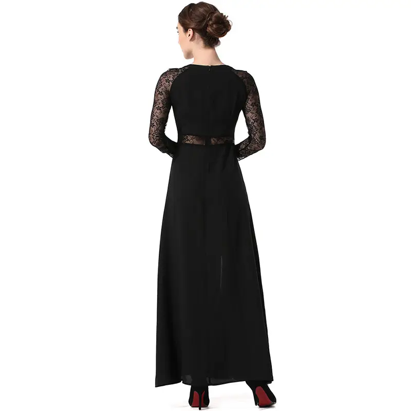 Lace Stitching Sexy Split Slim Dress