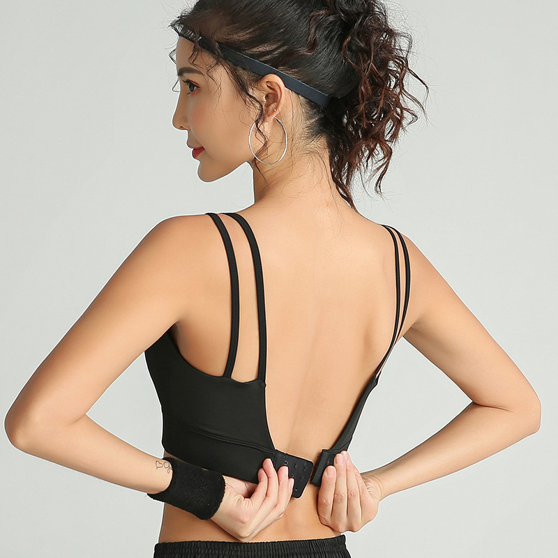 Title 5, Gathered Vest-Style Sexy Yoga Fitness Bra