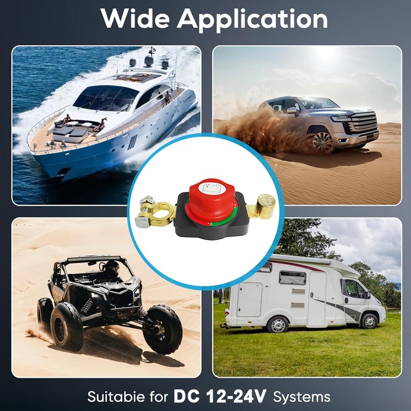 12V 24V Car Battery Disconnect S Witch Cut Off Isolator Marine Truck Camper Boat — image 5