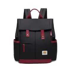 Teen Trend All-match Large-capacity Backpack - Black - View 1