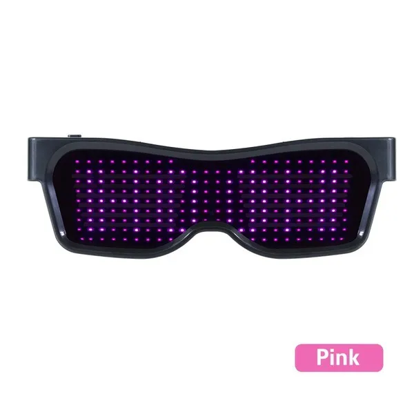 Bluetooth connected luminous glasses led shutter atmosphere Sunglasses Pink Light - Shop at LoveMi