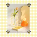 Yellow Grid Vase