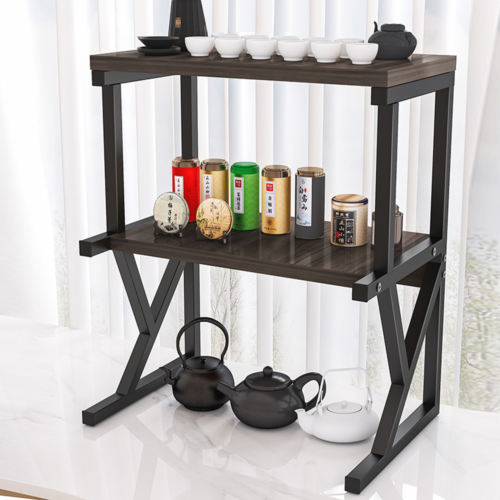 2 Tier Microwave Oven Rack Stand Storage Holder Kitchen Corner Shelf Black--2 — image 4