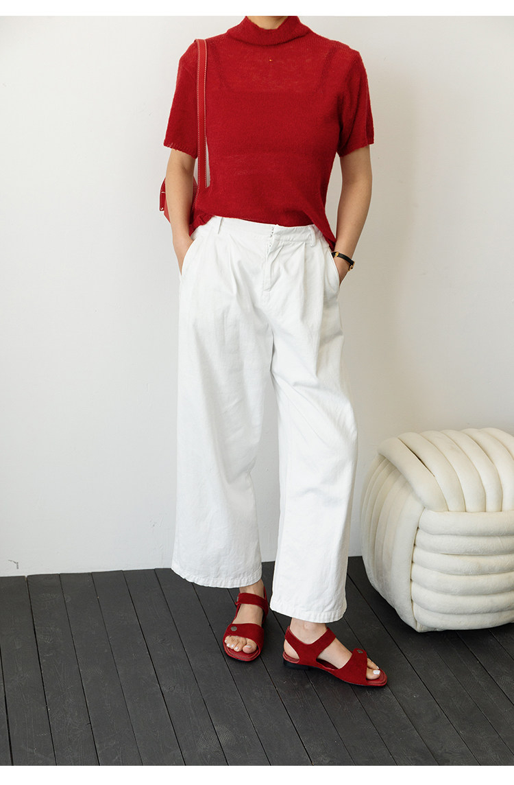 Women's Retro Square Toe Slide Sandals, Summer One-Strap Toe Loop Block Heel Slides, Versatile Fashion Women Sandals product image