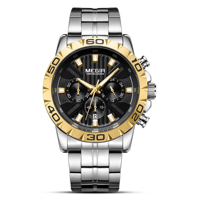 Multifunctional Business Watch Steel Band Quartz Watch