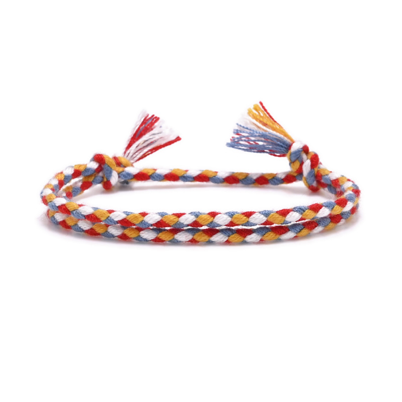Hand Woven Hand Rope With Colored Cotton Thread