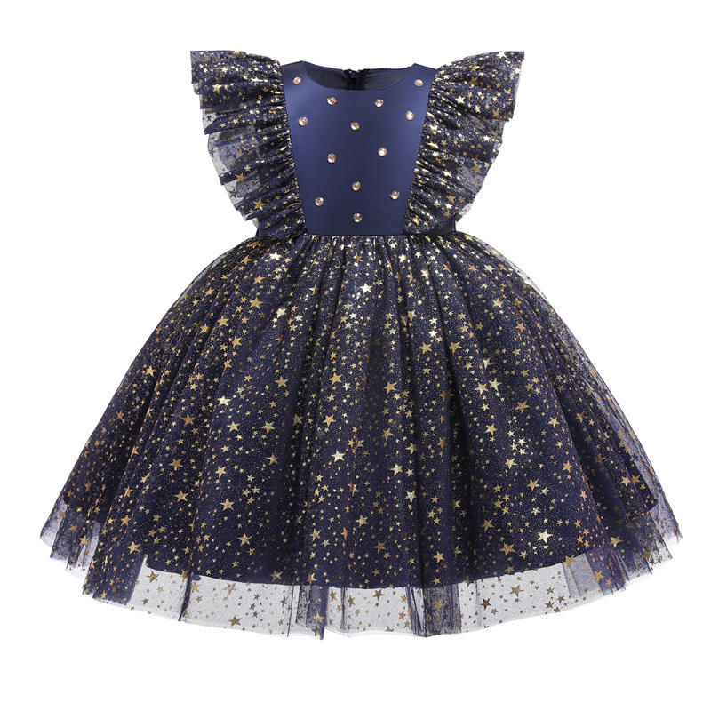 Title 4, Princess Dress Girls Sequin Tutu Lace Mesh Birt...