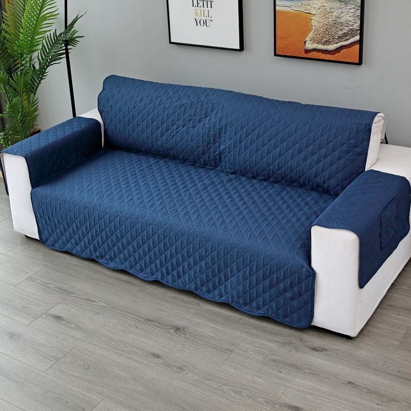 Upgraded sofa cover navy blue