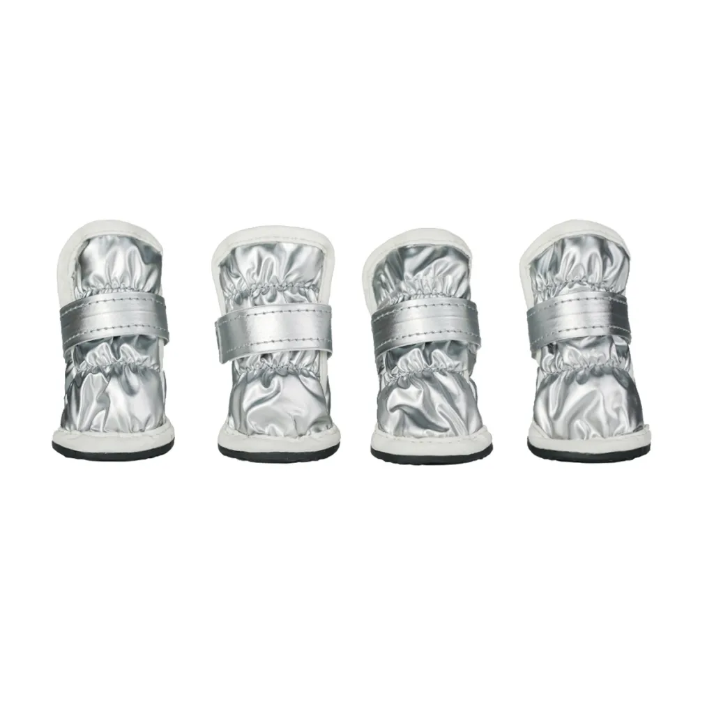 Winter Pet Dog Shoes Teddy Bichon Schnauzer Small Dog Dog Snow Boots Waterproof And Antifreeze Foot Cover - Gray