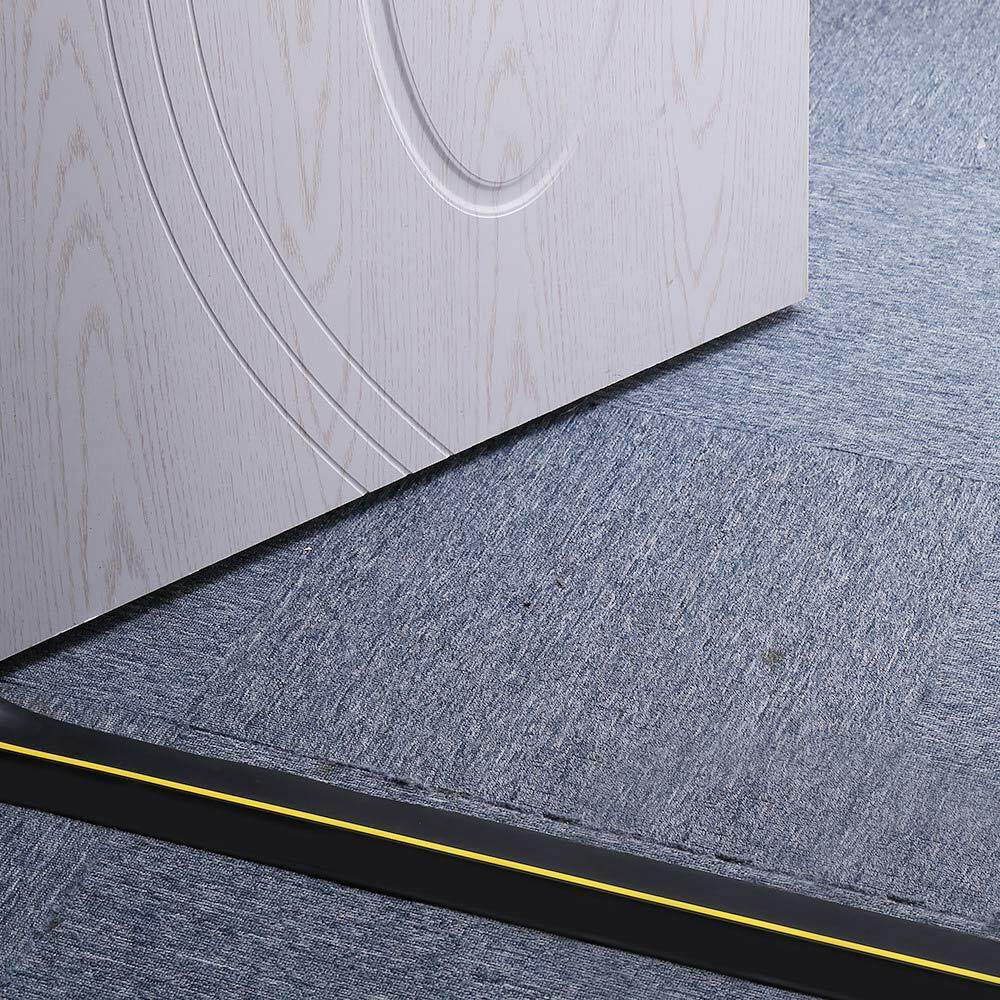 8ft Universal Seal Garage Door Floor Threshold Black Rubber Safety Strip — image 8