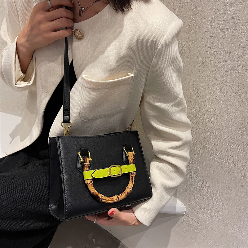 Fashion Shoulder Crossbody Solid Colour Casual Tote Bag - Image 2