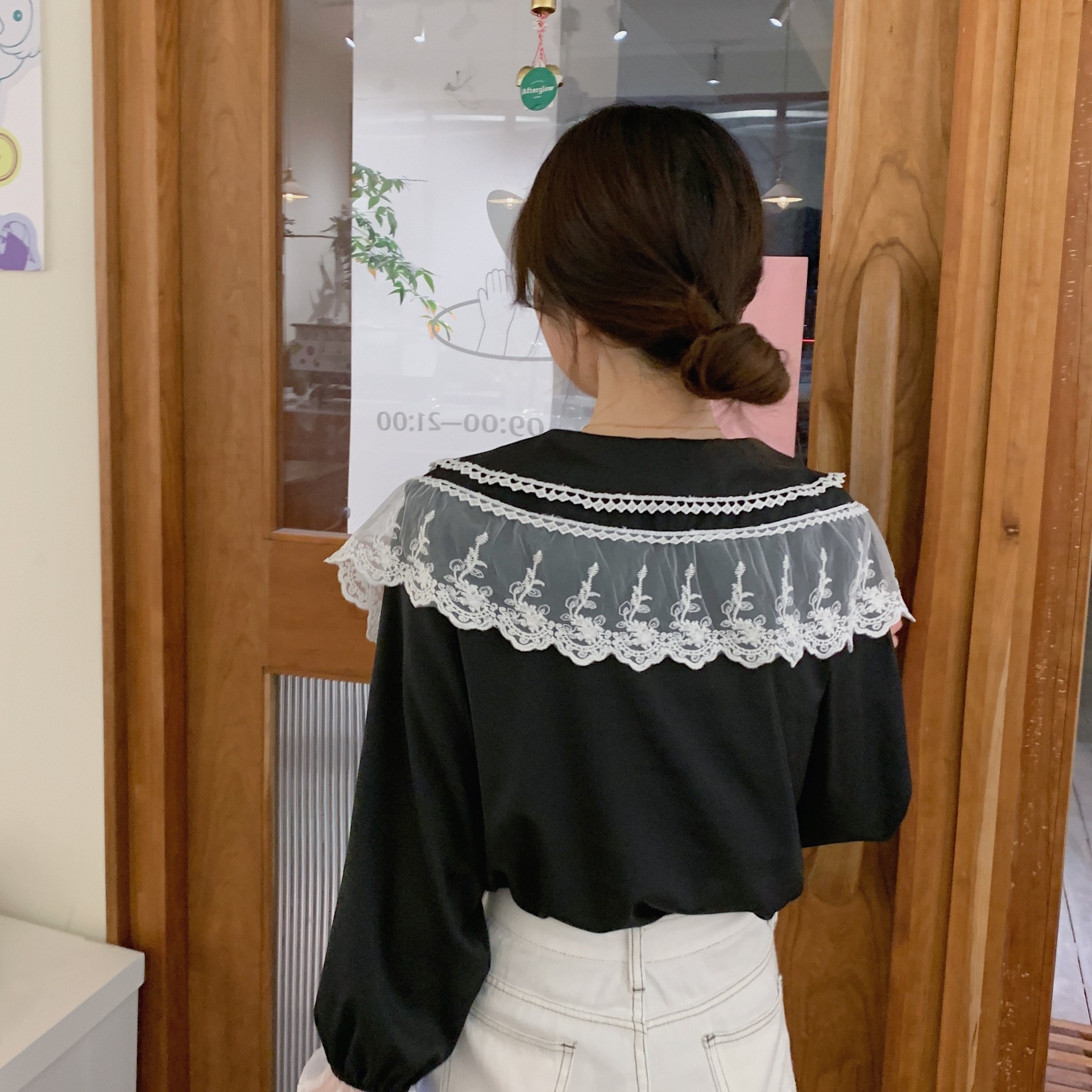 Single Breasted Long-sleeved Shirt Blouse For Women