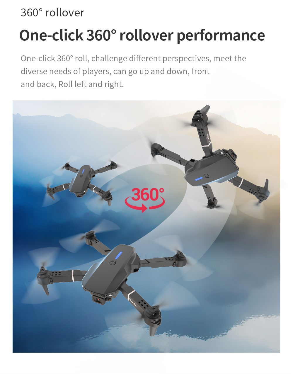 E88Pro Dual Camera Dual Electric Drone detail