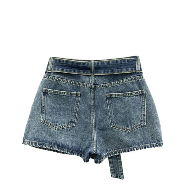 Women's Irregular Vintage Denim Skirt Blue - Shop at LoveMi