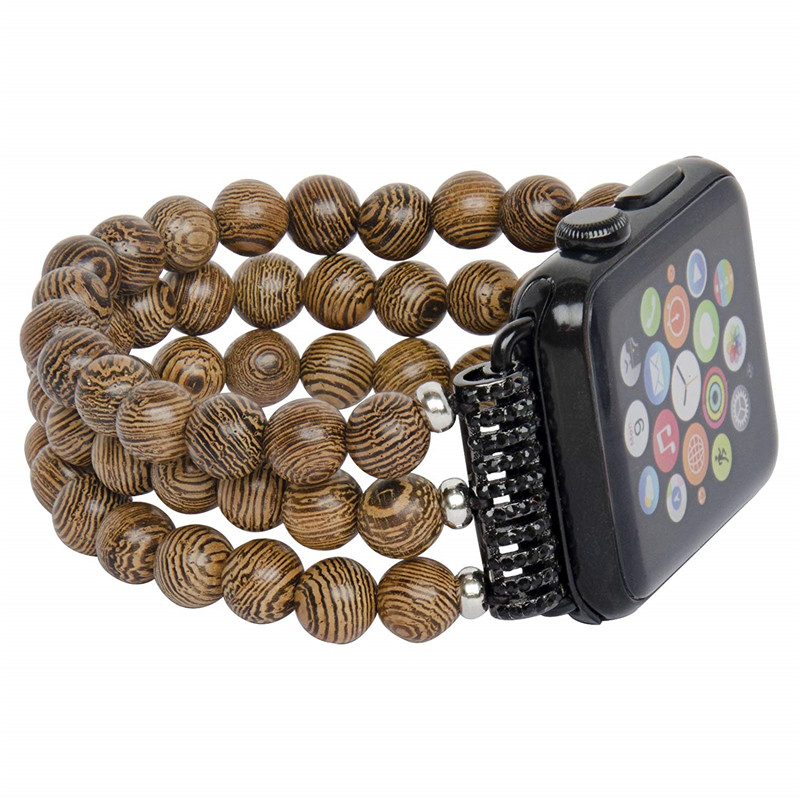 Title 2, Bodhi Gebedskralen Armband Houten Horlogeband. ...