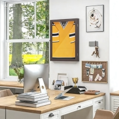UV-Resistant Sports Jersey Frame Display Case, Brown 6