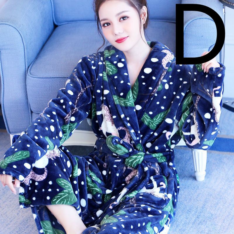 Title 11, Thickened Flannel Home Wear Bathrobe