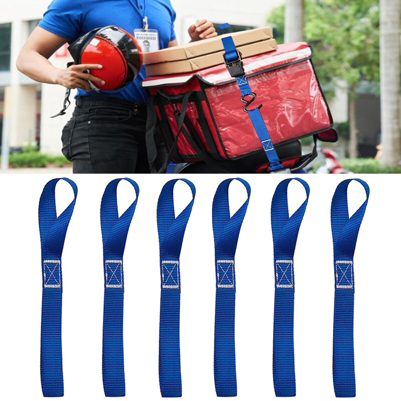 6pcs Motorcycle Motorbike Soft Loop Transport Tie Down Straps 2.5x30cm. — image 5